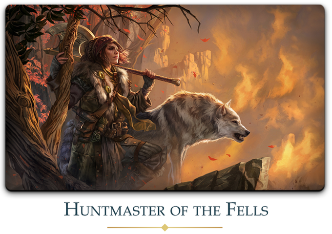Magali Villeneuve Signed & Numbered Stitched Playmat - Huntmaster of the Fells