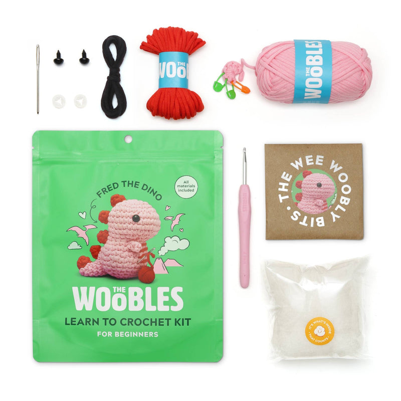 Fred the Dinosaur (Pink) Crochet Kit