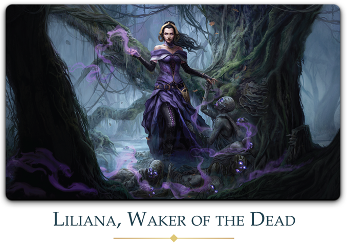 Magali Villeneuve Signed & Numbered Stitched Playmat - Liliana, Waker of the Dead