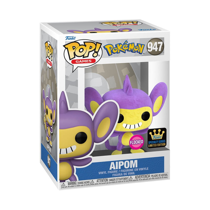 Pop! Games Pokemon - Aipom Flocked 947 Specialty Series