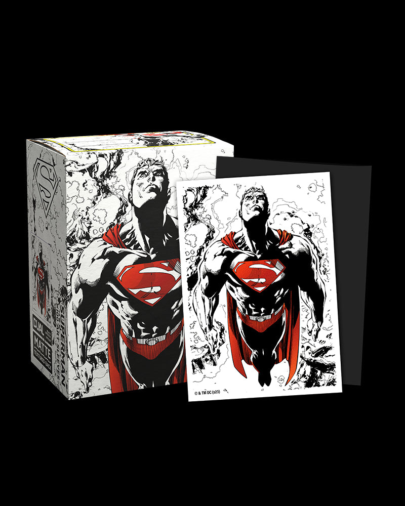 Dragon Shields (100) Matte Dual Art - Superman Core (Red/White)