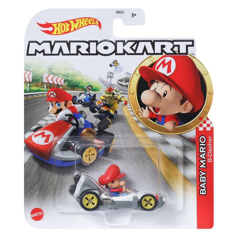 Baby Mario B-Dasher Kart - Mario Kart Hot Wheels