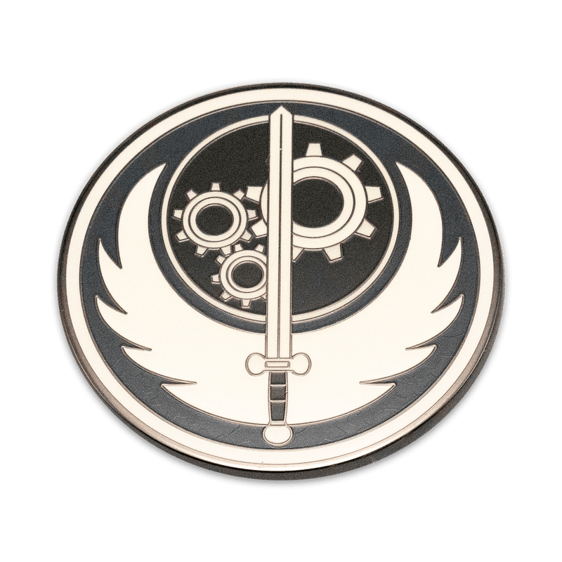 Brotherhood of Steel Insignia Glow in the Dark - Fallout AR Pin