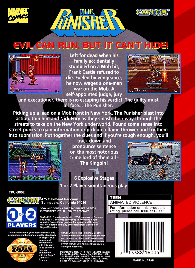 The Punisher - Sega Genesis Pre-Played