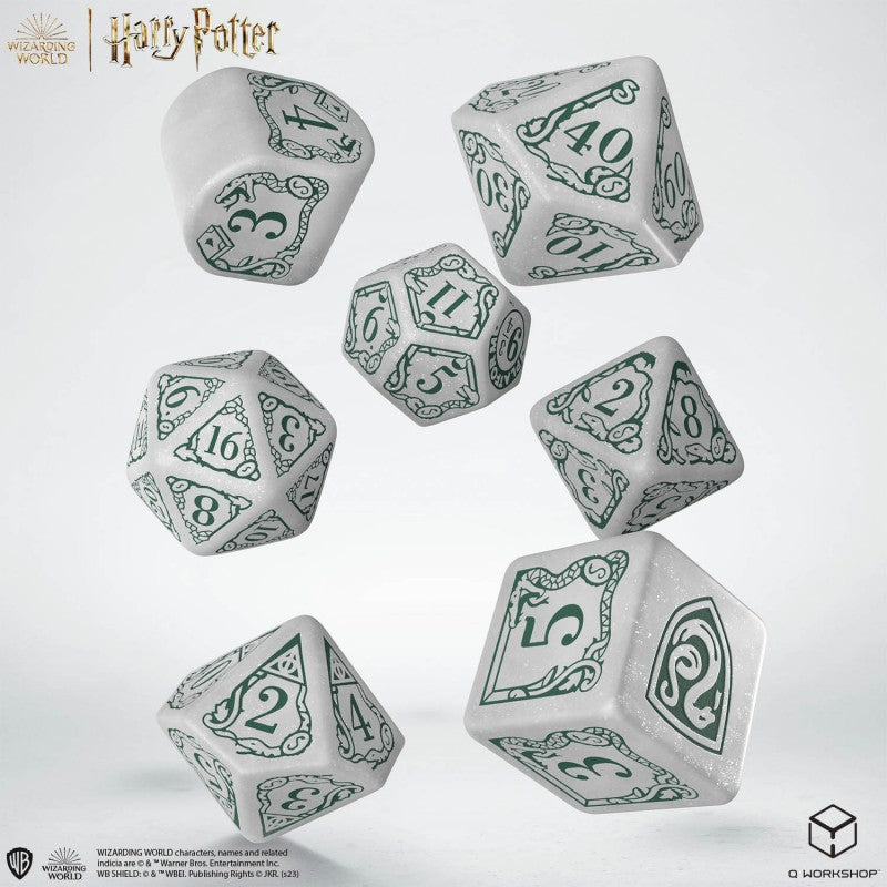 Slytherin White Set - Harry Potter Dice Set