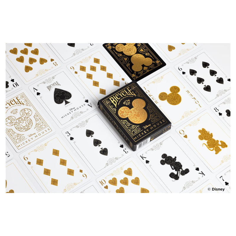 Bicycle Disney Mickey Black & Gold Playing Cards