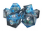 Liquid Infused Midnight Fury - Old School 7 Piece Sharp Edged Dice Set