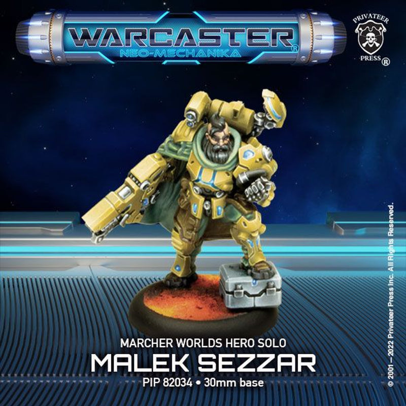 Warcaster: Warchief Malek Sezzar Marcher Worlds Hero Solo (Metal)