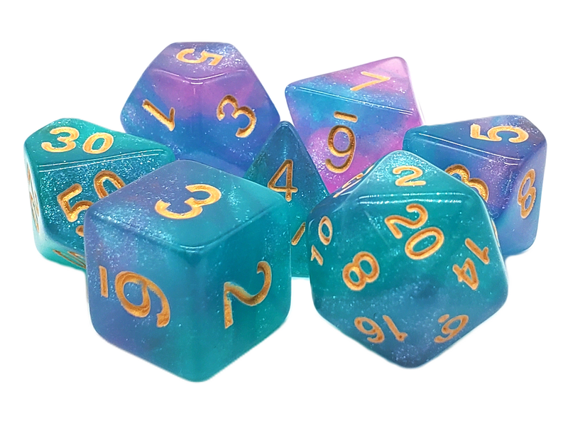 Galaxy: Northern Lights - Old School 7 Piece RPG Dice Set