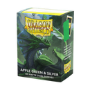 Dragon Shields (100) Matte Dual - Apple Green and Silver