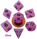 Glow in the Dark Purple - Mini Polyhedral Dice Set