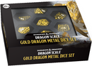 Dungeons & Dragons Dragon Scale Gold Dragon Metal Dice Set