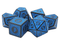 Blue Magical Runes - Old School 7 Piece RPG Dice Set