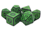 Green Magical Runes - Old School 7 Piece RPG Dice Set