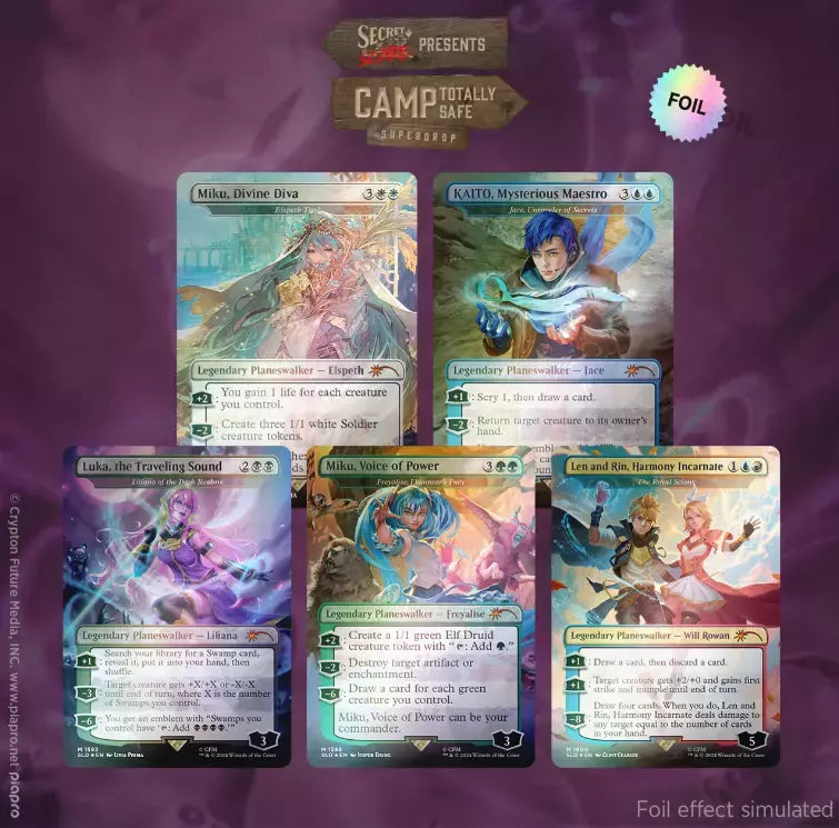 Magic the Gathering Secret Lair Drop: Hatsune Miku Electric Entourage English Rainbow Foil Edition