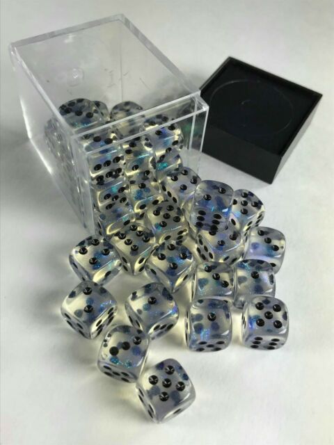 Chessex Borealis 12mm D6 AQUERPLE/Black (36)