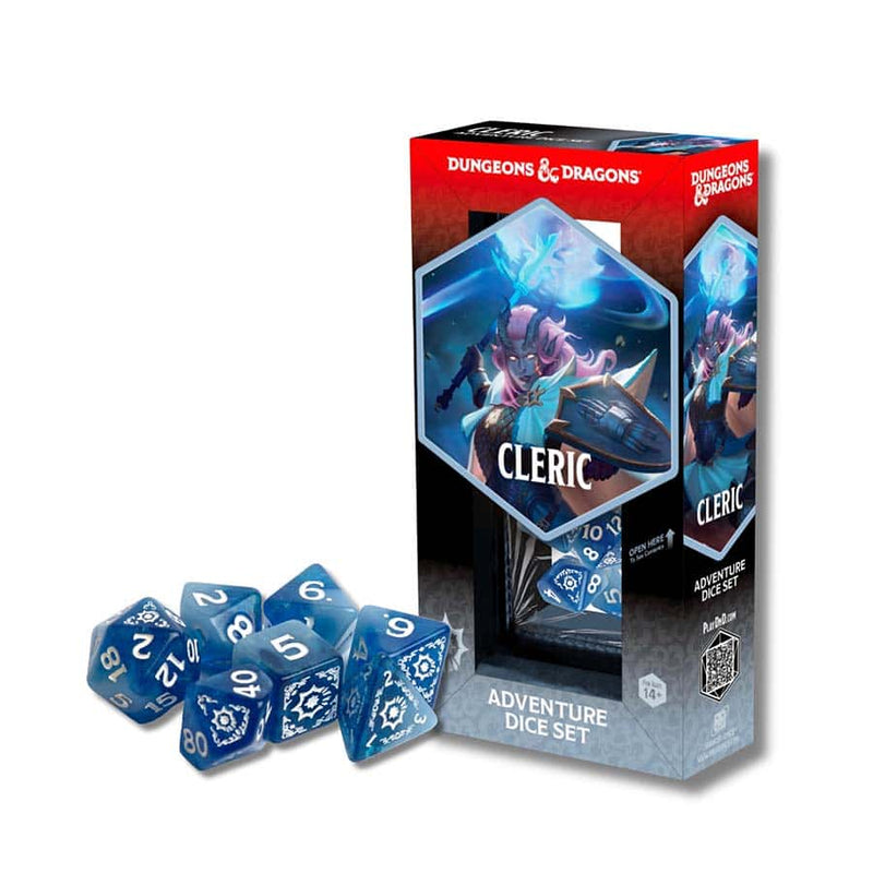 Dungeons & Dragons New Adventurer Dice Set - Cleric White & Blue