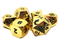 Halfling Forged: Shiny Gold - Old School 7 Piece RPG Metal Dice Set
