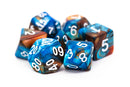 Vorpal: Teal & Brown - Old School 7 Piece RPG Dice Set