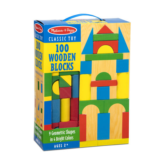 100 Piece Wood Blocks Set