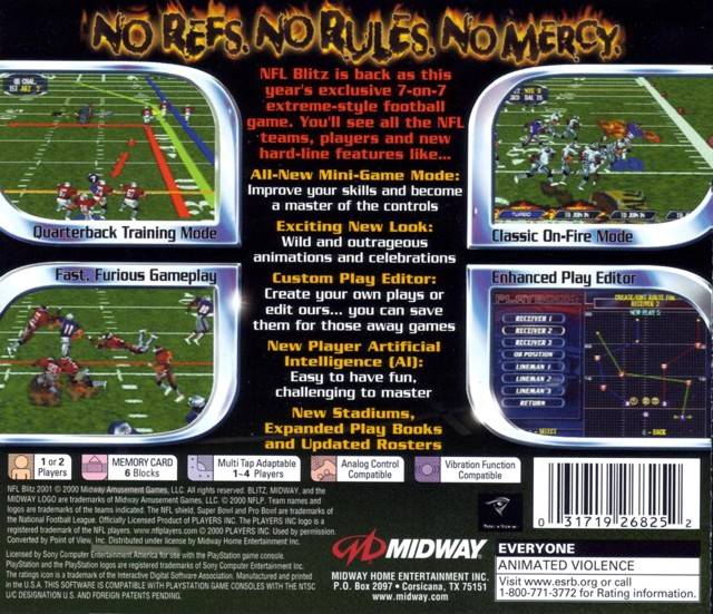 NFL Blitz 2001 - Playstation 1 Pre-Played