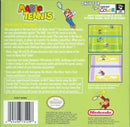 Mario Tennis Back Cover - Nintendo GameBoy Color Pre-Played