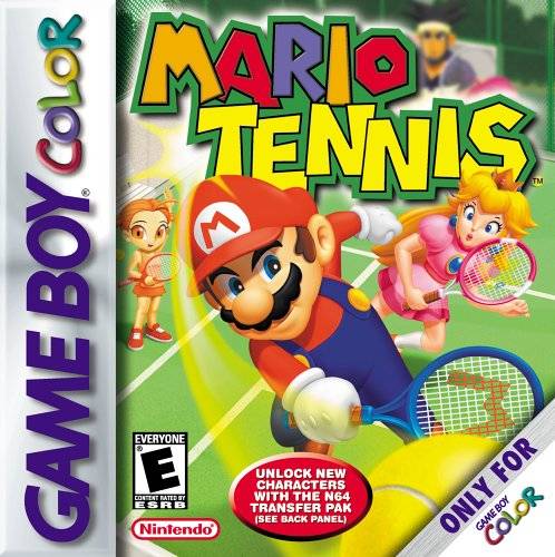 Mario Tennis Front Cover - Nintendo GameBoy Color Pre-Played