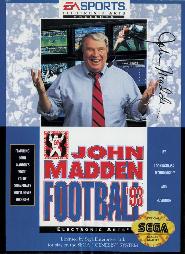 John Madden Football '93 Complete in Box  - Sega Genesis Pre-Played