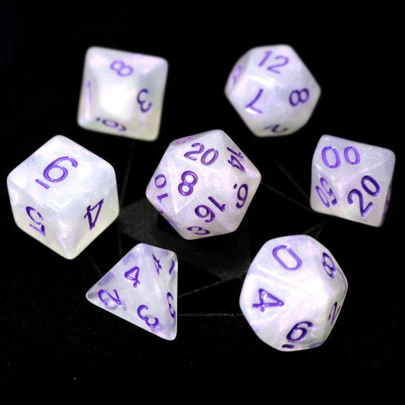 Purple Moonstone Dice RPG Set - Die Hard Dice