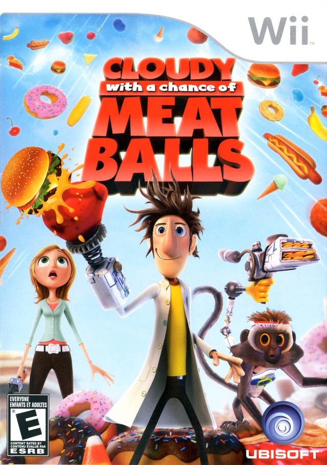 Cloudy With a Chance of Meatballs Front Cover - Nintendo Wii Pre-Played