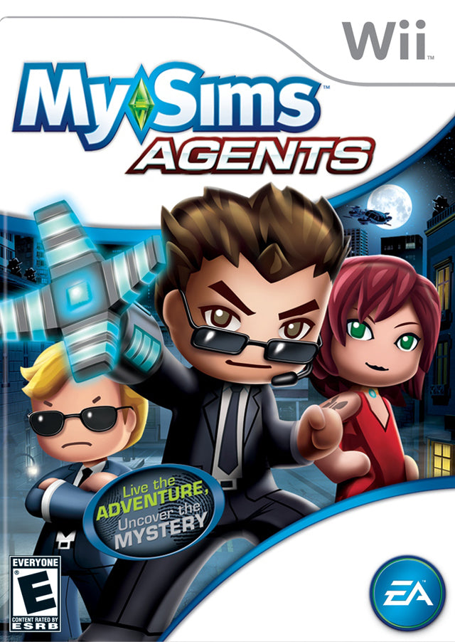 MySims Agents Front Cover - Nintendo Wii Pre-played