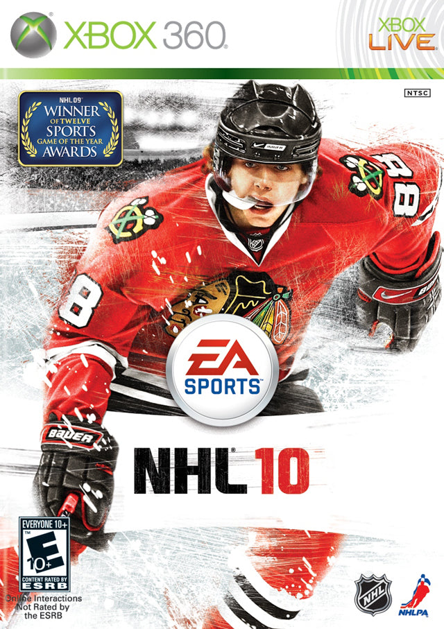 NHL 10 Front Cover - Xbox 360 Pre-Played