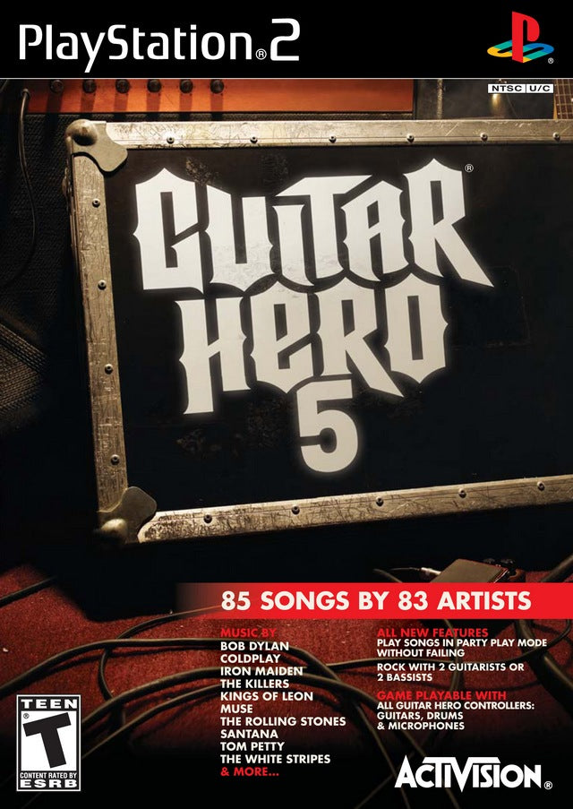 Guitar Hero 5 Front Cover - Playstation 2 Pre-Played