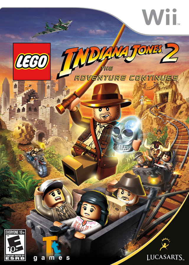 LEGO Indiana Jones 2 The Adventure Continues Front Cover - Nintendo Wii Pre-Played