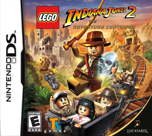 LEGO Indiana Jones 2 The Adventure Continues Front Cover - Nintendo DS Pre-Played