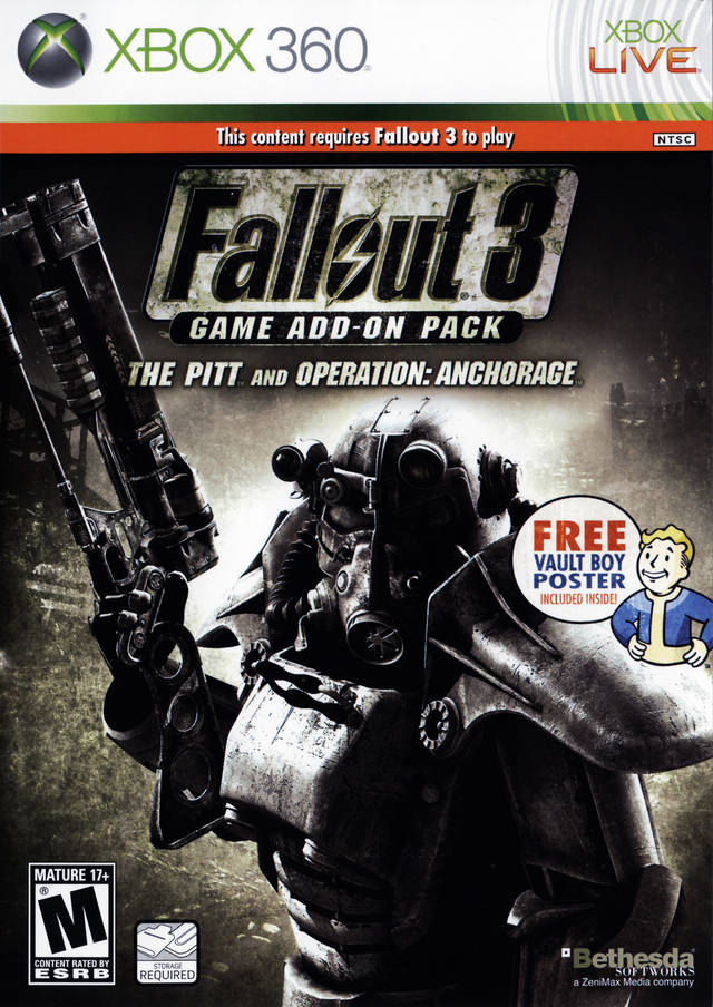 Fallout 3 Add-On Pack The Pitt &  Operation Anchorage Front Cover - Xbox 360 Pre-Played