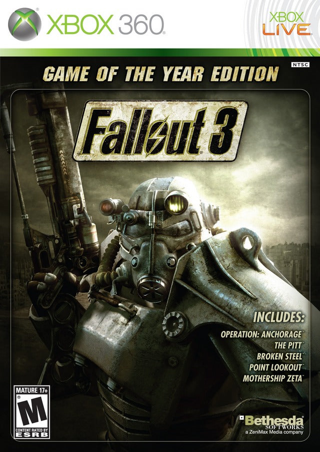 Fallout 3: Game of the Year Edition Front Cover - Xbox 360 Pre-Played 