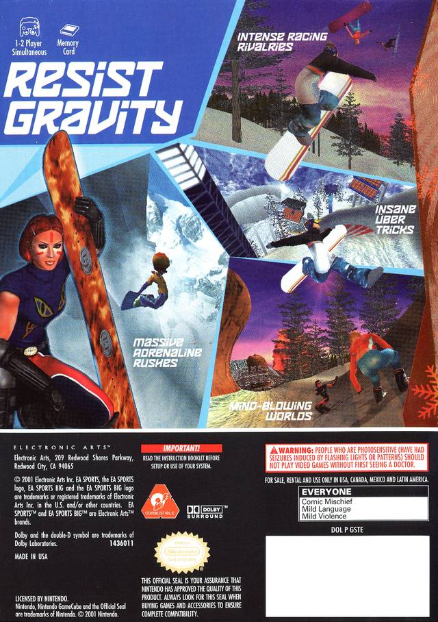 SSX Tricky Back Cover - Nintendo Gamecube Pre-Played