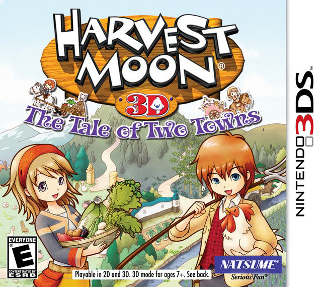 Harvest Moon Tale of Two Towns Front Cover - Nintendo 3DS Pre-Played