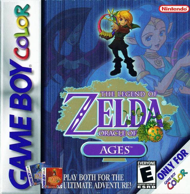 The Legend of Zelda Oracle of Ages Front Cover - Nintendo Gameboy Color Pre-Played