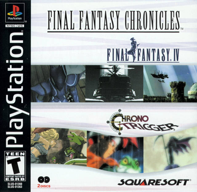 Final Fantasy Chronicles Front Cover Chrono Trigger / Final Fantasy IV Front Cover - Playstation 1 Pre-Played