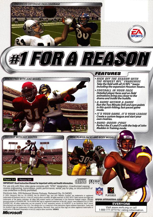Madden 2002 - Xbox Pre-Played
