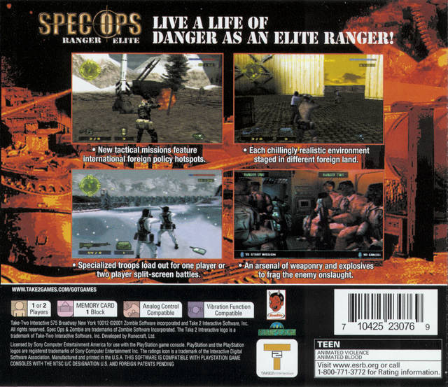 Spec Ops Ranger Elite - Playstation 1 Pre-Played