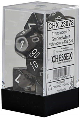 Chessex Translucent Poly Smoke/White (7)