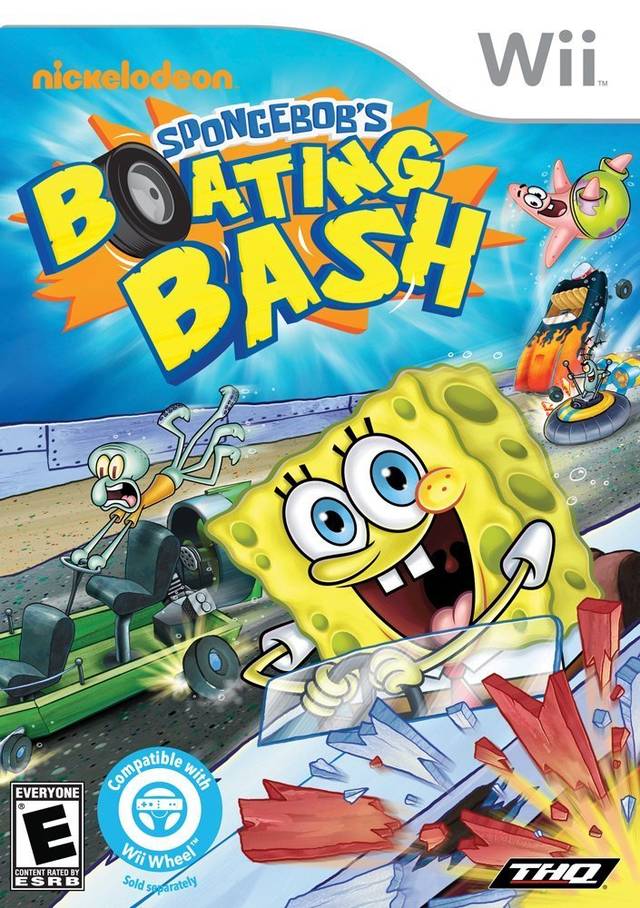 Spongebob Boating Bash Front Cover - Nintendo Wii Pre-Played