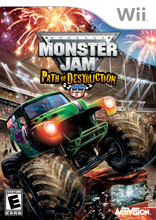 Monster Jam Path of Destruction Front Cover - Nintendo Wii Pre-Played