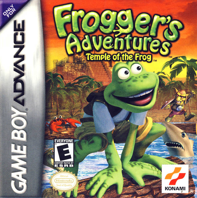 Frogger's Adventures: Temple of the Frog Front Cover - Nintendo Gameboy Advance Pre-Played