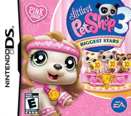 Littlest Pet Shop 3 Biggest Stars Pink Team Front Cover - Nintendo DS Pre-Played