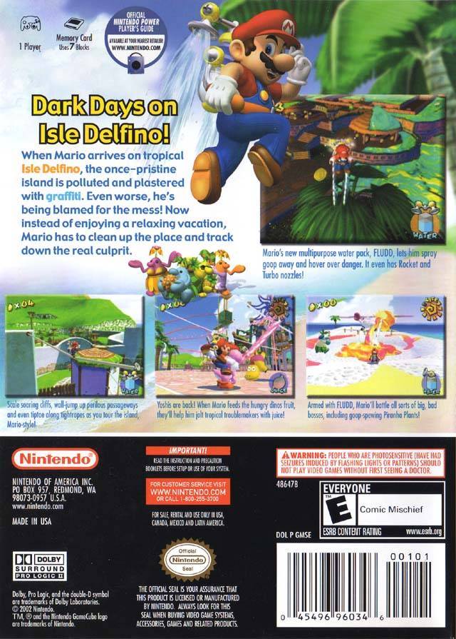 Super Mario Sunshine - Nintendo Gamecube Pre-Played