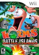 Worms Battle Islands Front Cover - Nintendo Wii Pre-Played